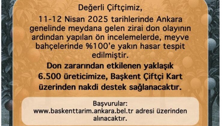 ABB’den Zirai Don Mağduru Üreticilere Destek