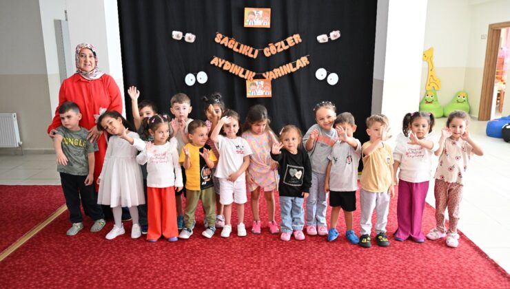 ALTINDAĞLI MİNİKLERE GÖZ TARAMASI DEVAM EDİYOR