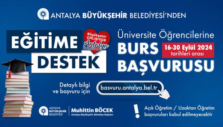 Antalya Büyükşehir’den Üniversite Öğrencileri Eğitim Desteği