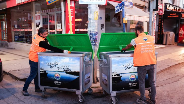 Gölbaşı Belediyesi, Yeni Çöp Konteynerlerini Hizmete Sundu