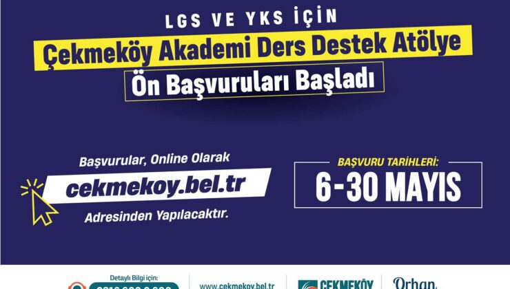 Ders Destek Atölyelerinde Ön Kayıtlar Başladı