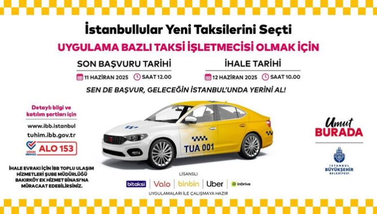 İBB, 150 Yeni Taksi Plakasını İhaleye Çıkarıyor