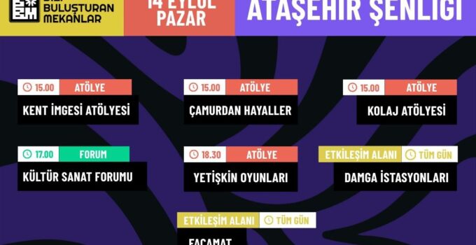 “Bizi Buluşturan Mekanlar Ataşehir Şenliği” 14 Eylül’de