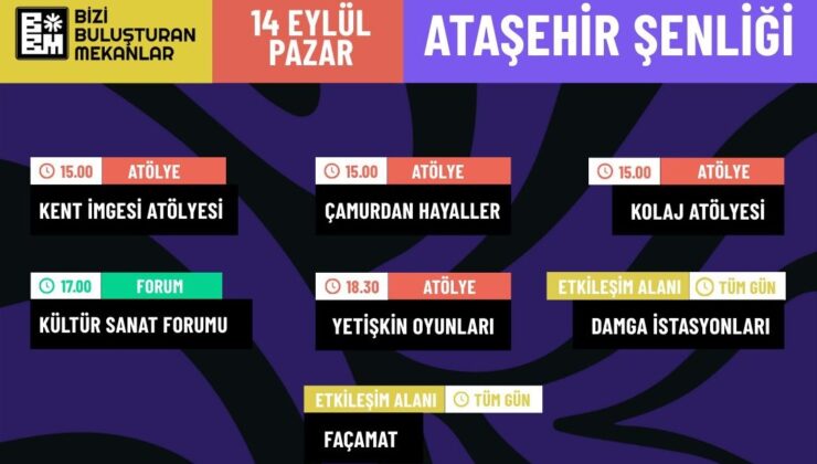 “Bizi Buluşturan Mekanlar Ataşehir Şenliği” 14 Eylül’de