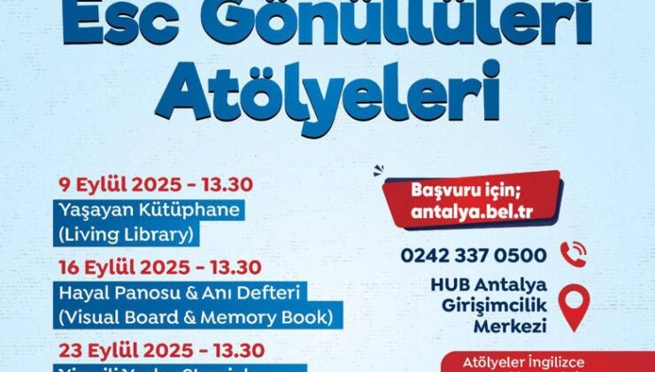 ESC Gönüllüleri Atölyeleri ’ne Başvurular Başladı