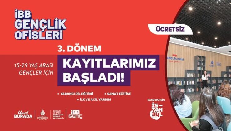İBB Gençlik Ofisleri Yeni Dönem Eğitimleri Başlıyor