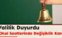 Okul Saatlerinde Değişiklik Kararı