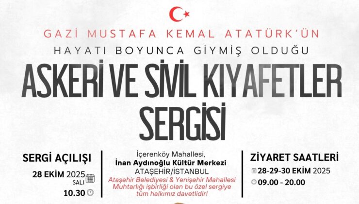 Atatürk’ün Kıyafetleri Ataşehir’de Sergilenecek