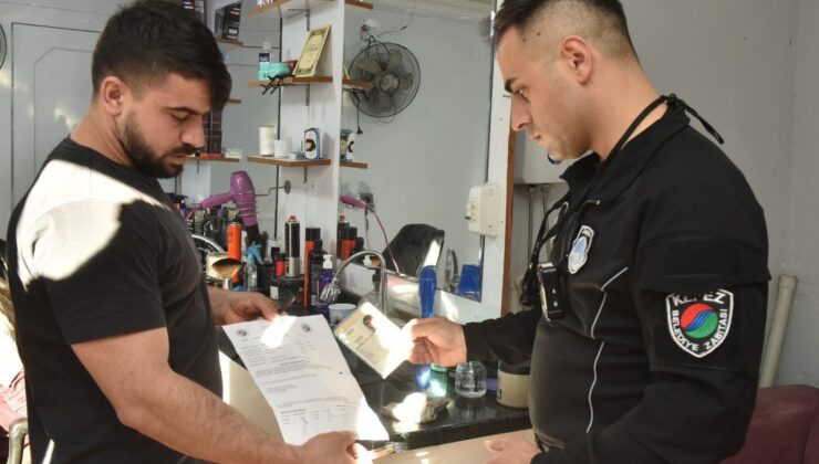 Kepez Zabıtası’ndan Berber Denetimi