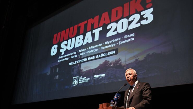 6 Şubat Depremleri Ankara’da Anıldı