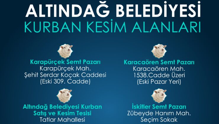 Altındağ’da Kurban Kesim Yerleri Belli Oldu