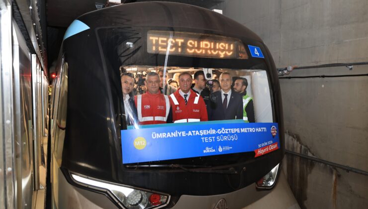 Ümraniye-Ataşehir-Göztepe Metrosu Teste Başladı